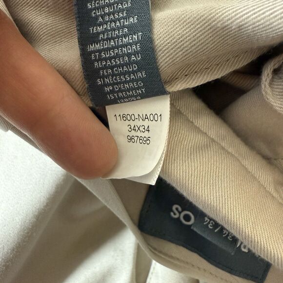 Bonobos Wednesday Straight Chino Pants Size 34x34 Tan Khaki - Picture 9 of 13